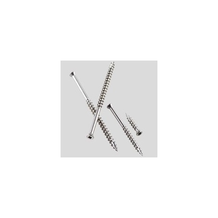 Wood Screw, #10, Stainless Steel Flat Head Square Drive